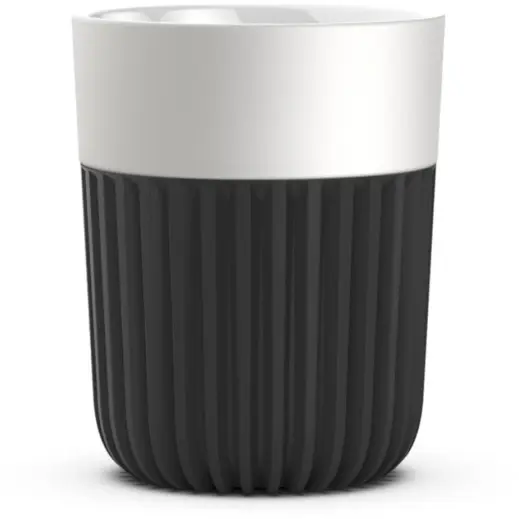 Sengetti Ribbed Coffee Mug White-Black